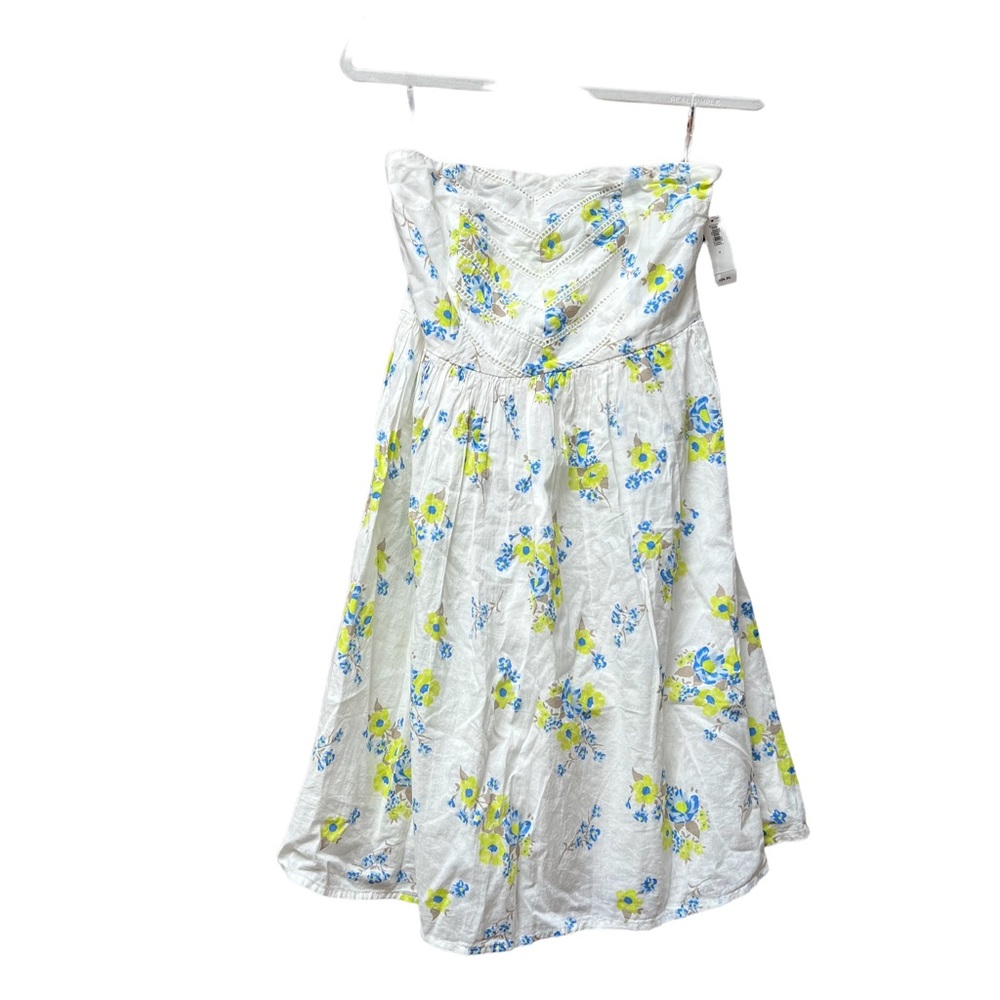NWT Old Navy 100% Cotton strapless floral dress - Size 6